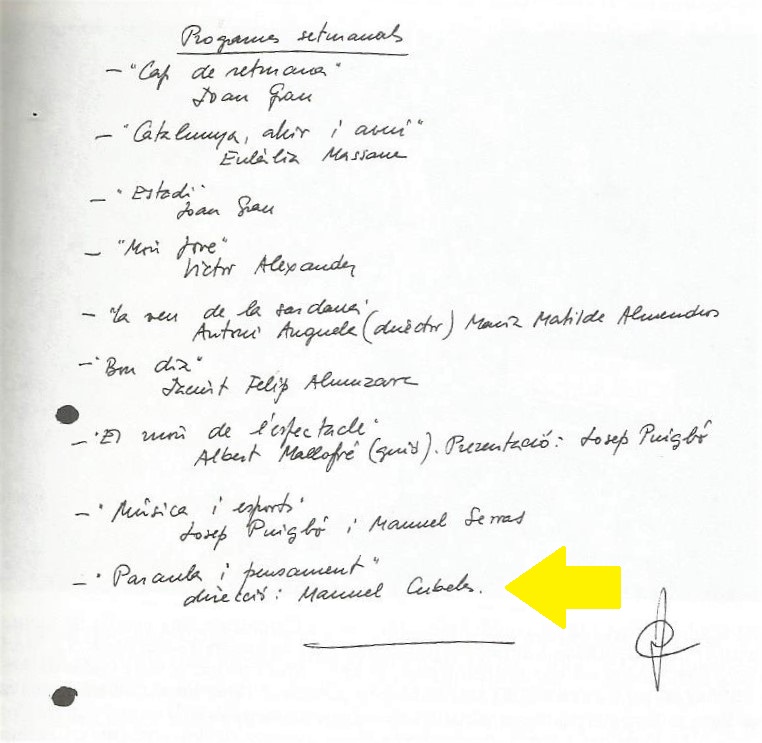 Joaquim Casas parla d’Astúries al programa «Paraula i pensament» que presenta Maria Matilde&nbsp;Almendros.