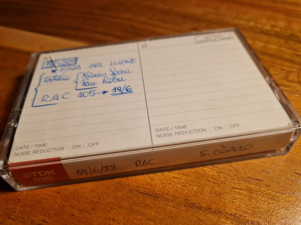 Màrius Serra i Pau Riba a la Fira del Llibre de&nbsp;1988