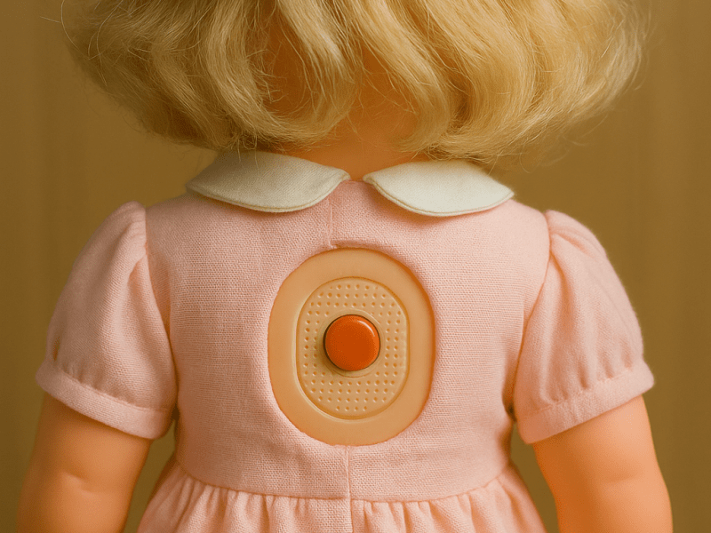 La grabación de estudio de la muñeca «Andrea» de Toyse  de los&nbsp;setenta